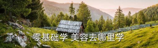 零基础学 美容去哪里学