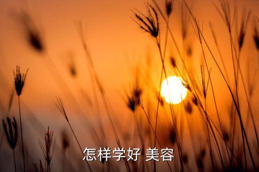 怎样学好 美容