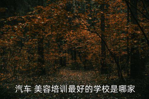 汽车美容学排名,2美容在职业汽车技术培训学校就读