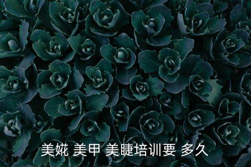 美婲 美甲 美睫培训要 多久